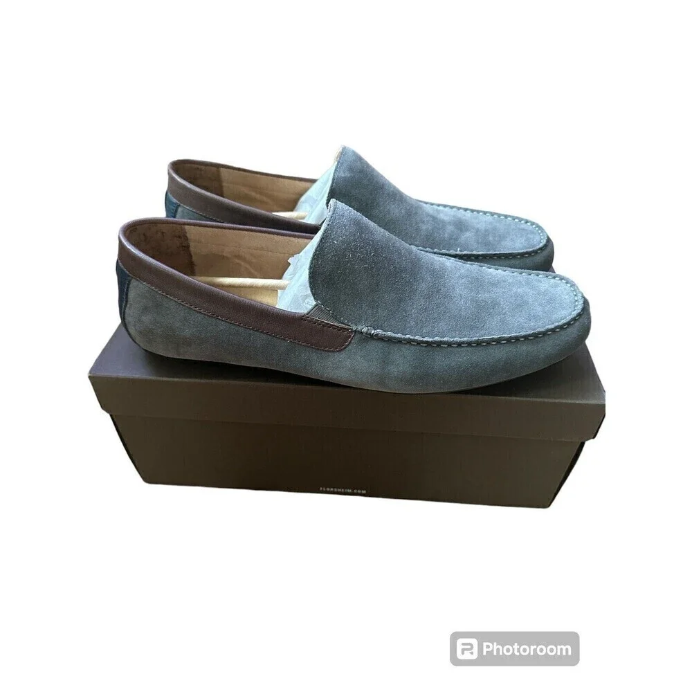 Florsheim Talladega Venetian Men’s Gray Loafer Suede‎ Shoes Size 13M EEUC luxury